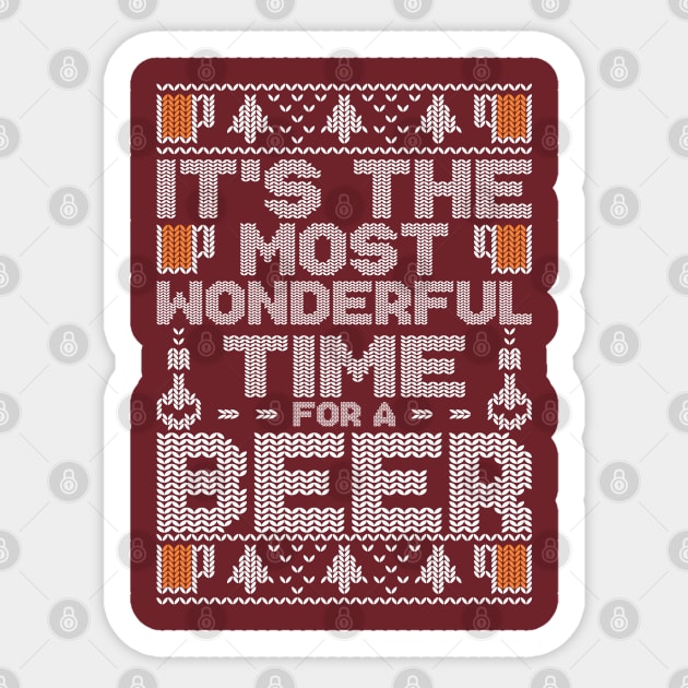 it's the most wonderful time for a beer Sticker by variantees